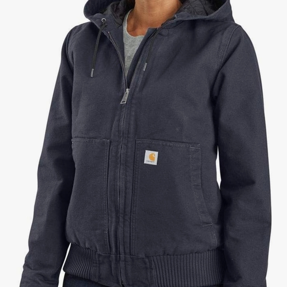 Carhartt Women's Washed Duck Active Jacket Navy Blue NWT - Size L